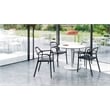 Olio Designs Dali Plastic Indoor-Outdoor Dining Arm Chair in Black
