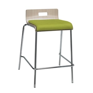 KFI JIVE 25&quot Stylish Wooden Fabric Seat Counter Stool in Natural and Avocado