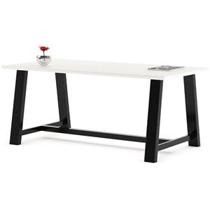 KFI Midtown 3' x 6' Wood Top Counter Height Conference Table in Designer White