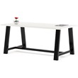 KFI Midtown 3' x 6' Wood Top Counter Height Conference Table in Designer White