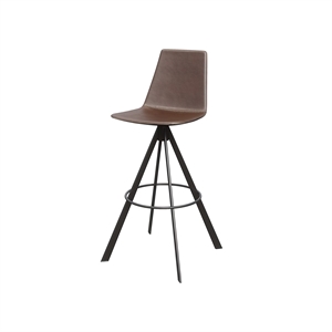 Olio Designs Bungee 30&quot Faux Leather Upholstered Swivel Bar Stool in Toffee
