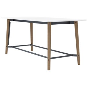 Olio Designs Della 42&quot x 90&quot Wooden Counter Height Dining Table in Latte