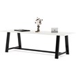 KFI Midtown 3' x 9' Wood Top Standard Height Conference Table in Designer White