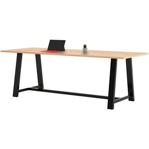 KFI Midtown 3' x 10' Wood Top Counter Height Conference Table in Maple