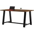 KFI Midtown 3' x 6' Wood Top Counter Height Conference Table in Walnut