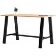 KFI Midtown 3' x 6' Wood Top Bar Height Conference Table in Maple
