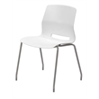 Olio Designs Lola Plastic Armless Stackable Chair in White