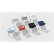 Olio Designs Lola Plastic Armless Stackable Chair in Light Gray