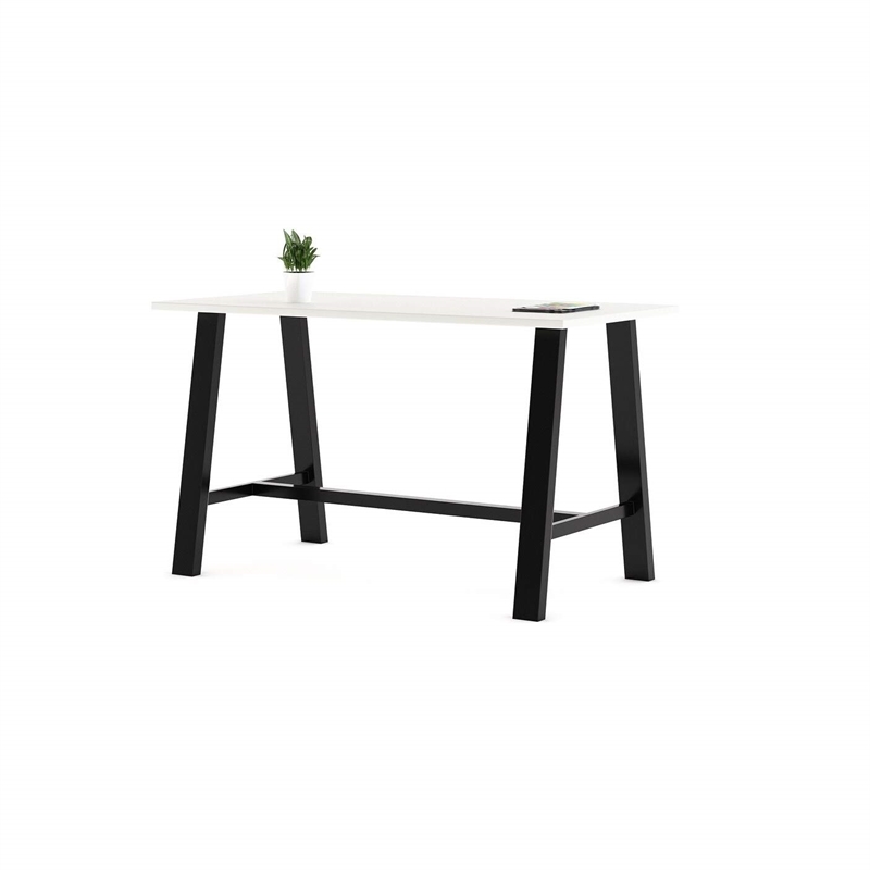 KFI Midtown 3' x 10' Wood Top Bar Height Conference Table in Mahogany