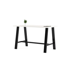 KFI Midtown 3' x 10' Wood Top Bar Height Conference Table in Mahogany