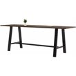 KFI Midtown 3' x 10' Wood Top Bar Height Conference Table in Studio Teak