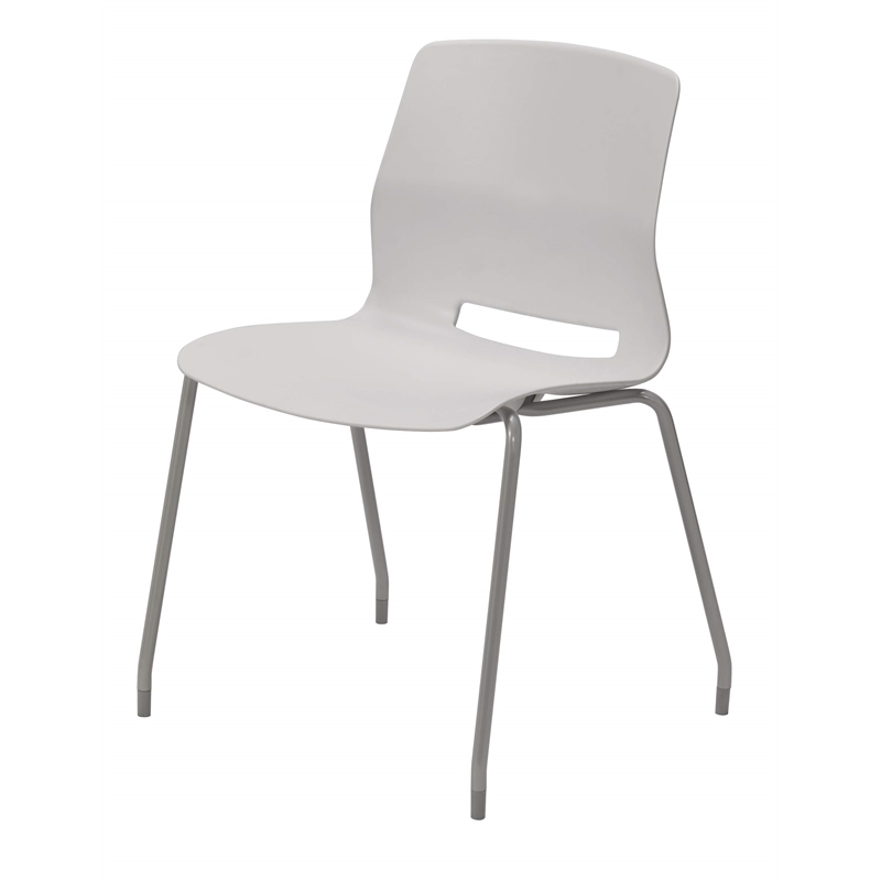 Olio Designs Lola Plastic Armless Stackable Chair in Moonbeam