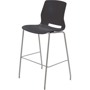 Olio Designs Lola 30&quot Plastic Stackable Bar Stool in Black