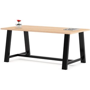 kfi midtown wood top height conference table in maple