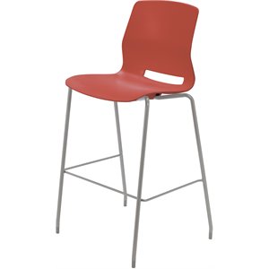 Olio Designs Lola 30&quot Plastic Stackable Bar Stool in Peri Red
