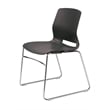 Olio Designs Lola Plastic Sled Base Stackable Chair in Black