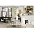 Olio Designs Lola Plastic Sled Base Stackable Chair in Black