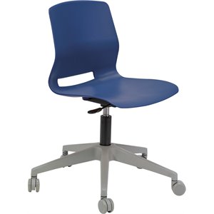 Olio Designs Lola 5 Leg Base Plastic Office Swivel Chair in Navy