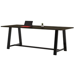 KFI Midtown 3' x 10' Wood Top Counter Height Conference Table in Espresso