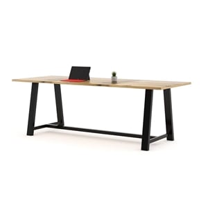 KFI Midtown 3' x 10' Wood Top Bar Height Conference Table in Natural