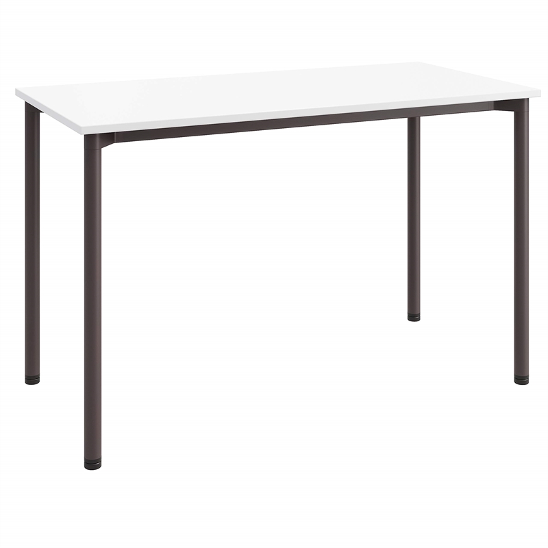 Olio Designs Spright Wood Top Work Table Desk in White and Black Coffee