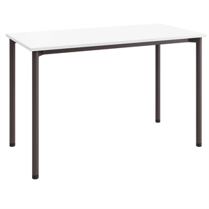 Olio Designs Spright Wood Top Work Table Desk in White and Black Coffee