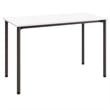 Olio Designs Spright Wood Top Work Table Desk in White and Black Coffee