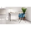 Olio Designs Spright Wood Top Work Table Desk in White and Black Coffee