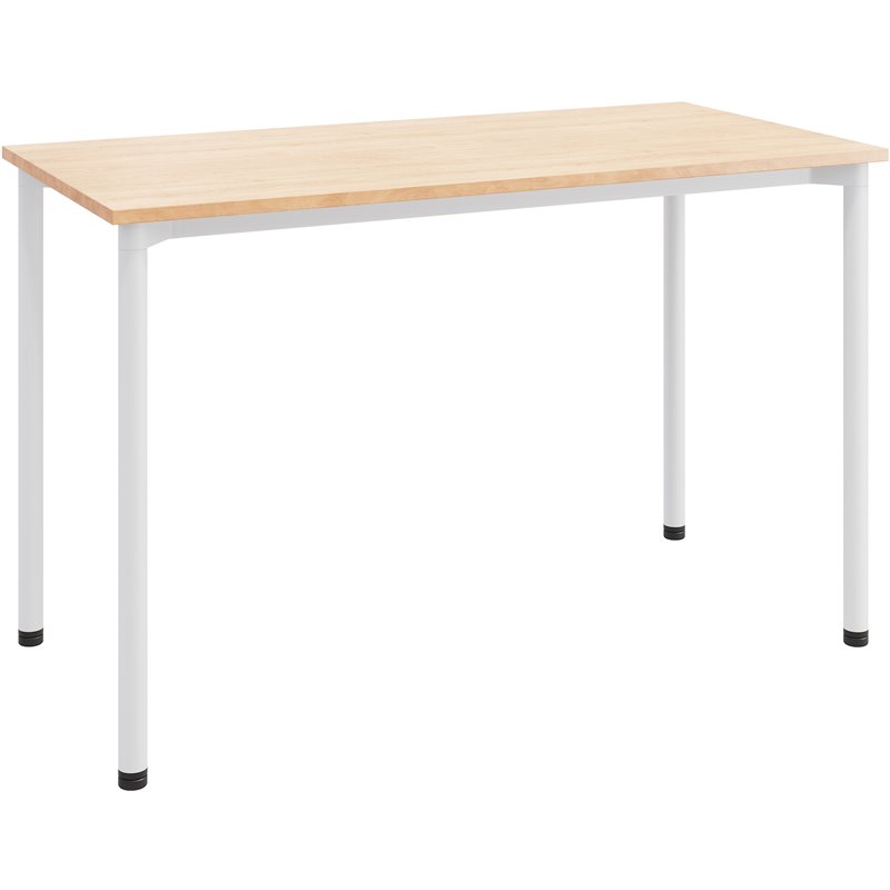 Olio Designs Spright Wood Top Work Table Desk in Maple and White