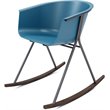 Olio Designs Tee Plastic Black Coffee Frame Rocker in Bermuda and Umber