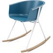 Olio Designs Tee Plastic Silver Frame Rocker in Bermuda and Latte