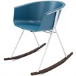 Olio Designs Tee Plastic Silver Frame Rocker in Bermuda and Umber