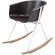 Olio Designs Tee Plastic Silver Frame Rocker in Black Coffee and Latte