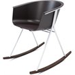 Olio Designs Tee Plastic Silver Frame Rocker in Black Coffee and Umber