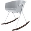 Olio Designs Tee Plastic Silver Frame Rocker in Cool Gray and Umber