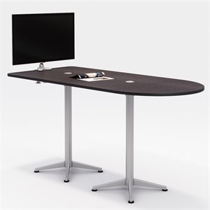 Olio Designs 36&quot x 84&quot Horseshoe Bar Height Work Table in Graphite
