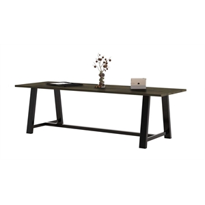 KFI Midtown 3' x 9' Wood Top Standard Height Conference Table in Barnwood