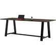 KFI Midtown 3' x 9' Wood Top Counter Height Conference Table in Barnwood