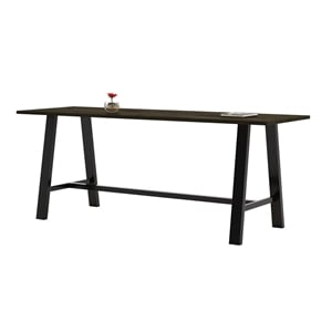 KFI Midtown 3' x 9' Wood Top Bar Height Conference Table in Espresso