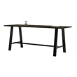 KFI Midtown 3' x 9' Wood Top Bar Height Conference Table in Espresso