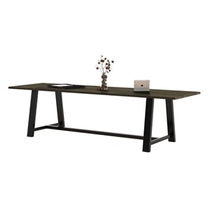 KFI Midtown 3' x 10' Wood Top Standard Height Conference Table in Barnwood
