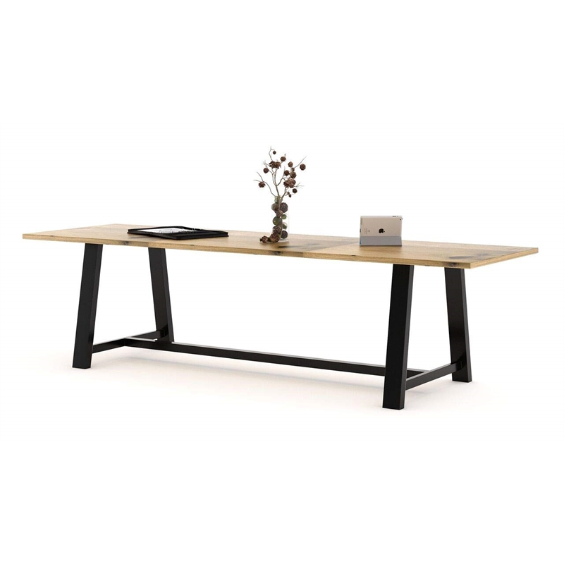 KFI Midtown 3' x 10' Wood Top Standard Height Conference Table in Natural