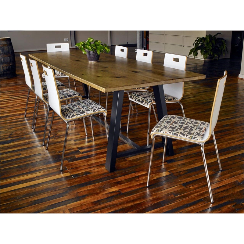 KFI Midtown 3' x 10' Wood Top Counter Height Conference Table in Barnwood