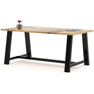 kfi midtown wood top conference table in natural