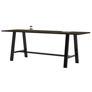 KFI Midtown 3' x 6' Wood Top Bar Height Conference Table in Espresso
