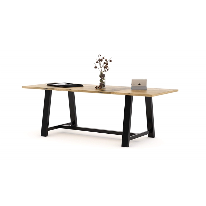 KFI Midtown 3' x 8' Wood Top Standard Height Conference Table in Natural