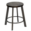 KFI Metro 18in H Stool - Barnwood Wood Seat
