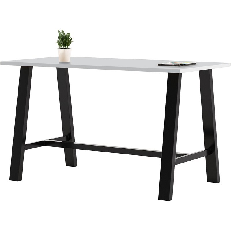 KFI Midtown 3.5 x 6 FT Conference Table - Fashion Grey - Bistro Height