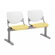 KFI KOOL 2 Seats Reception Bench - White Backs - Yellow Seats