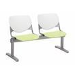 KFI KOOL 2 Seats Reception Bench - White Backs - Lime Green Seats